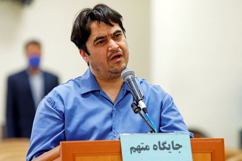 FILE PHOTO:  Ruhollah Zam, a dissident journalist who was