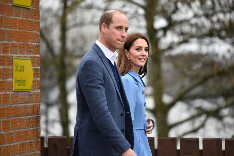 Britain’s Prince William and his wife Catherine, Duchess of Cambridge