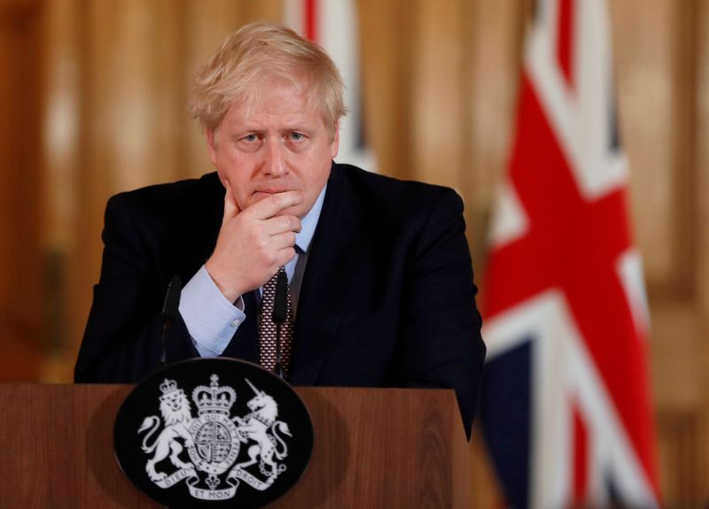 FILE PHOTO: Britain’s Prime Minister Boris Johnson attends a news