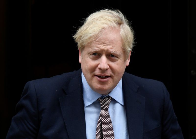 FILE PHOTO: Britain’s Prime Minister Boris Johnson leaves Downing Street