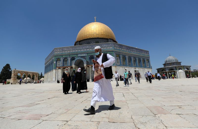 Muslims attend Friday prayers in Jerusalem’s Old City