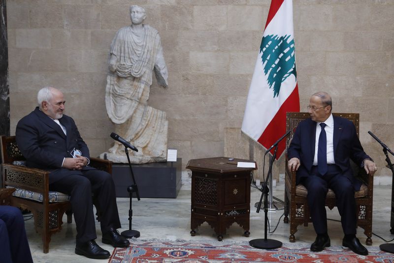 Lebanon’s President Aoun meets with Iran’s Foreign Minister Zarif at