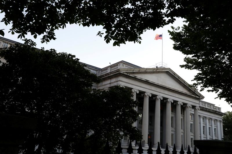 The United States Department of the Treasury is seen in