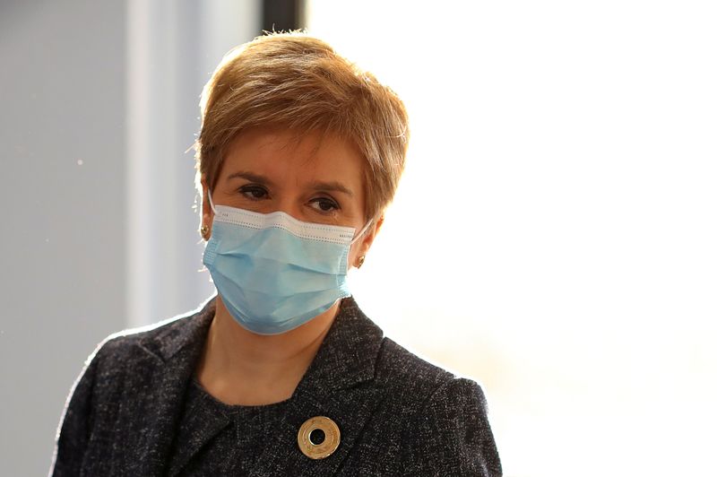 FILE PHOTO: Scotland’s First Minister Sturgeon visits Western General Hospital