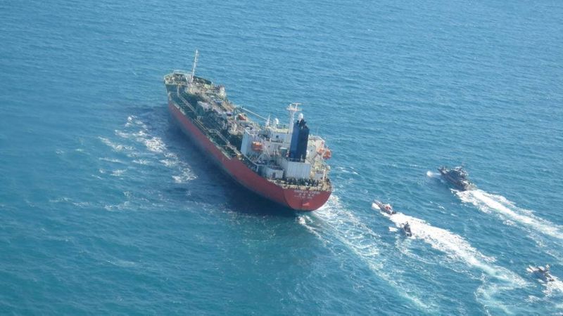 FILE PHOTO: A South Korean-flagged tanker which was seized by