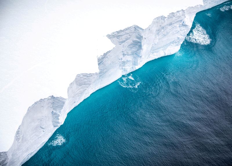 FILE PHOTO: View of the A-68A iceberg from a Royal