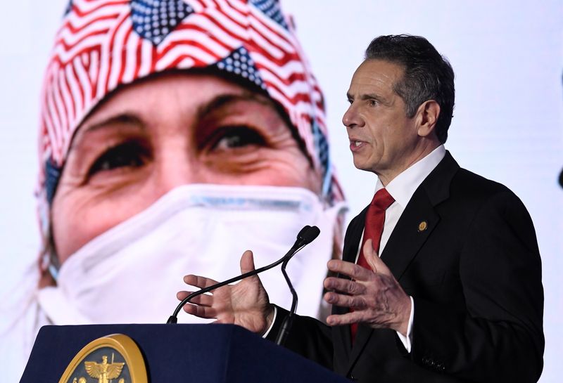 New York Governor Andrew Cuomo delivers his State of the