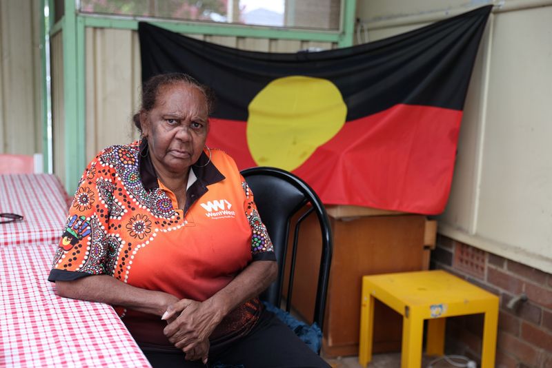 Indigenous Muruwari elder Rita Wright is seen at her home