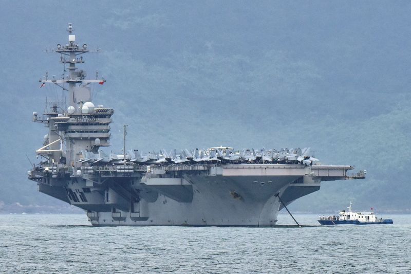 FILE PHOTO: The USS Theodore Roosevelt (CVN-71) is pictured as