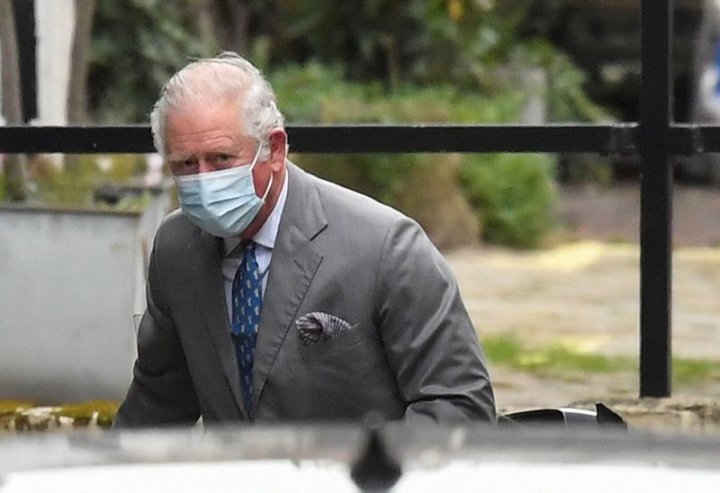 Britain’s Prince Charles arrives at King Edward VII’s Hospital in