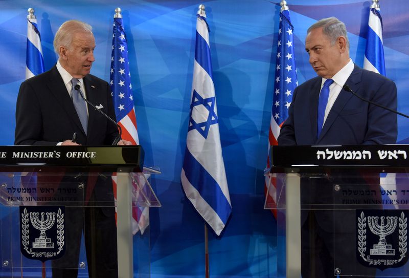 FILE PHOTO: U.S. Vice President Biden and Israeli Prime Minister