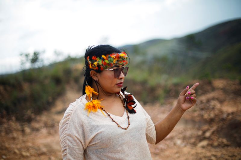 Irisnaide Silva, 32, an Indigenous leader of one of two