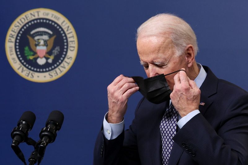 U.S. President Biden participates in an event on state of