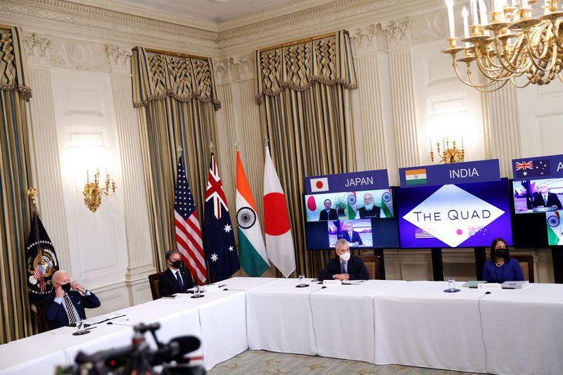 President Biden holds a virtual meeting with Asia-Pacific Quad nation