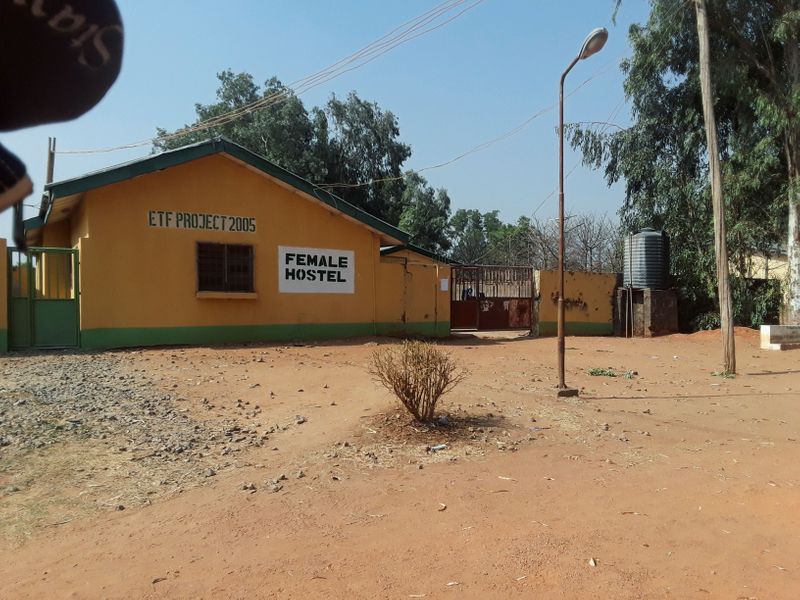 View shows one of the hostels where gunmen abducted students