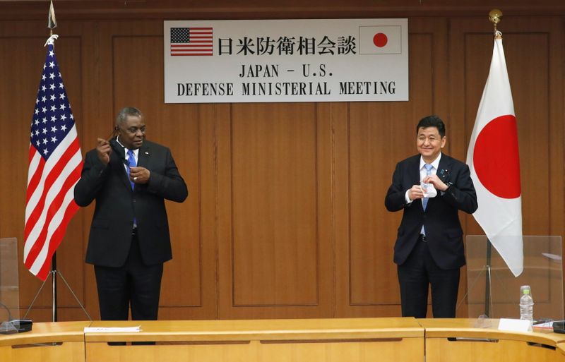 U.S. Secretary of Defense Lloyd Austin meets with his Japanese