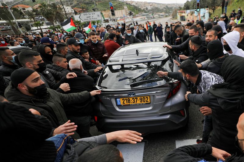 FILE PHOTO: Israeli Arabs protest against crime and violence in