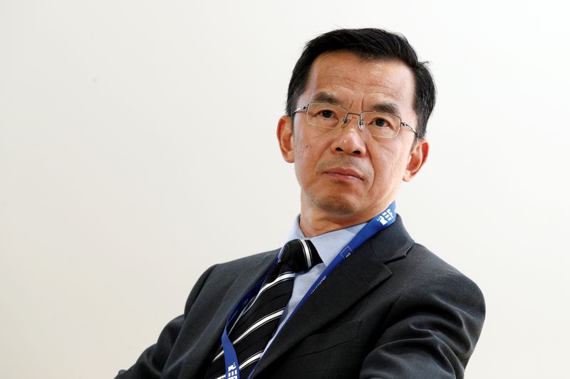 Chinese Ambassador in France Lu Shaye attends the MEDEF union
