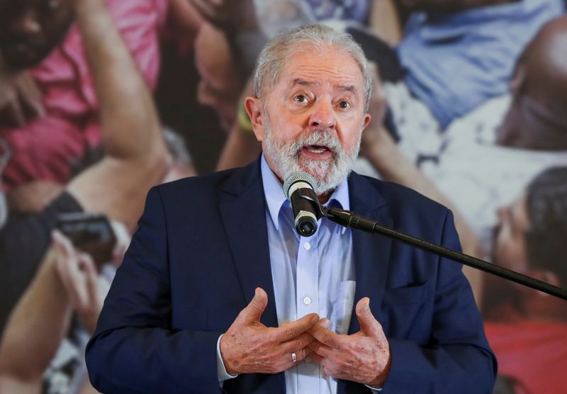 FILE PHOTO: Brazil’s former President Lula attends a news conference
