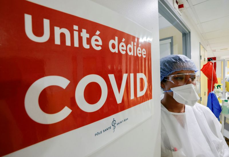 FILE PHOTO: COVID-19 care unit at the Polyclinique Saint Jean