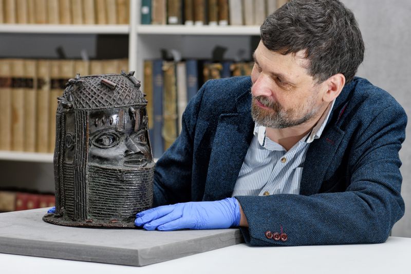 Neil Curtis, Head of Museums and Special collections is seen