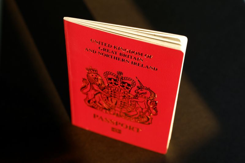 FILE PHOTO: A British National Overseas passport is pictured in