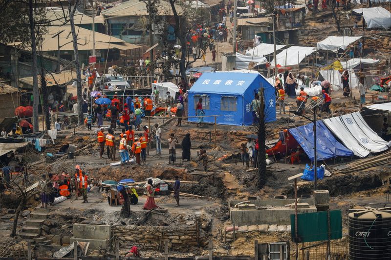 Rohingya refugee camp following massive fire in Cox’s Bazar