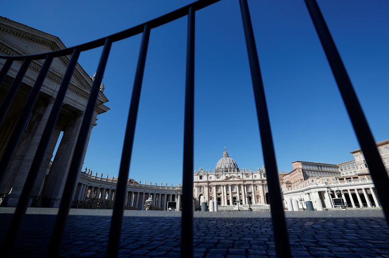 FILE PHOTO: A general view of empty Saint Peter’s Square,