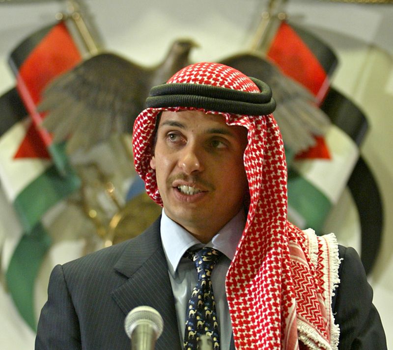FILE PHOTO: Jordan’s Crown Prince Hamza bin Hussein delivers a