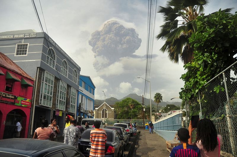 Volcano erupts on Caribbean island of St. Vincent