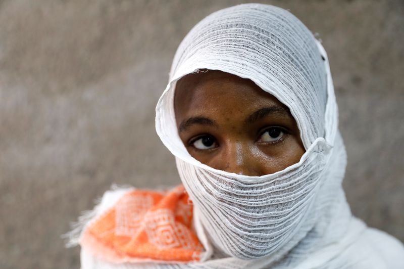 Ethiopian woman who says she was gang-raped by armed men