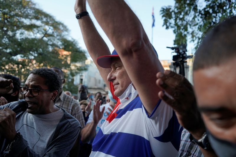 FILE PHOTO: Pro-government rally in Havana