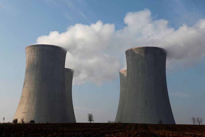 FILE PHOTO: The cooling towers of the Czech nuclear power