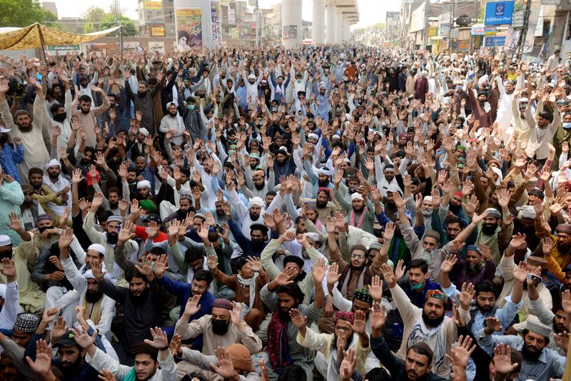 FILE PHOTO: Protest by the supporters of the banned Islamist