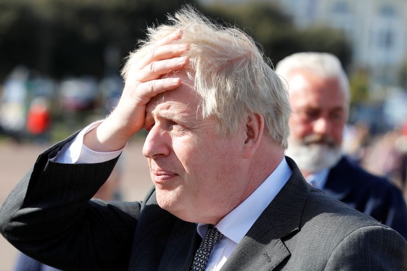 Britain’s Prime Minister Boris Johnson visits North Wales