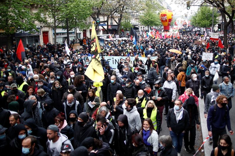 Traditional May Day march in Paris