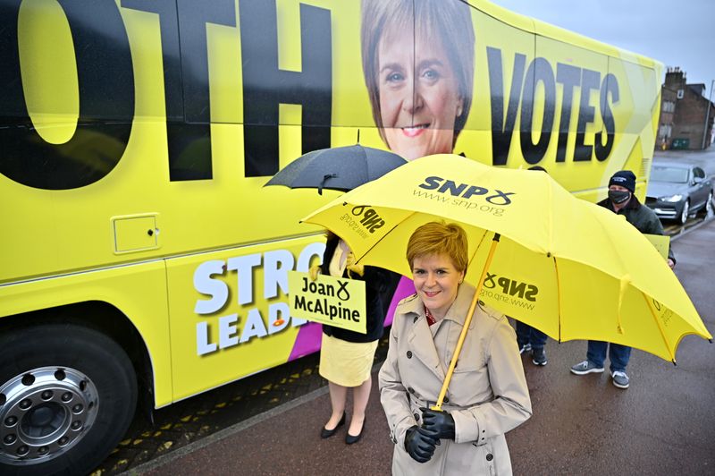 Scotland’s First Minister Nicola Sturgeon Campaigns in Dumfries