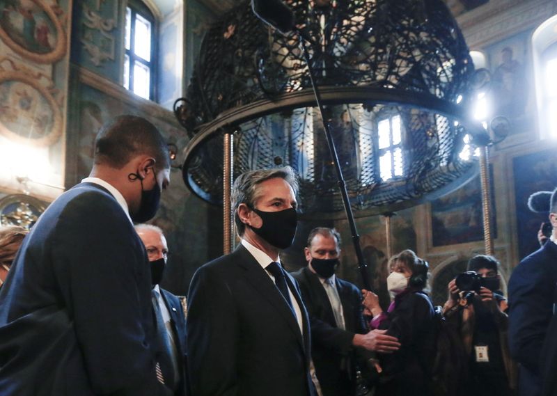 U.S. Secretary of State Antony Blinken visits the St. Michael’s