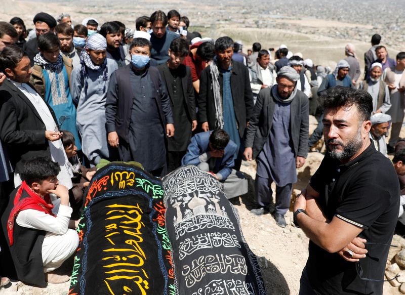 Mass funeral ceremony after yesterday’s explosion in Kabul