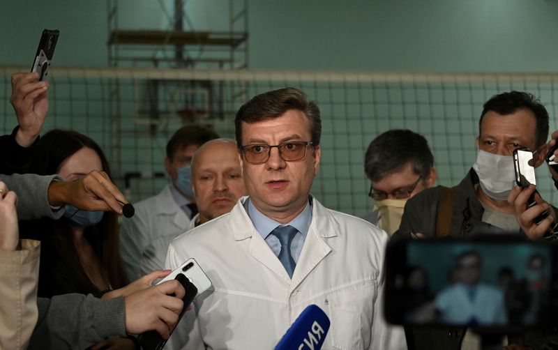 FILE PHOTO: Alexander Murakhovsky, chief doctor of a hospital, where