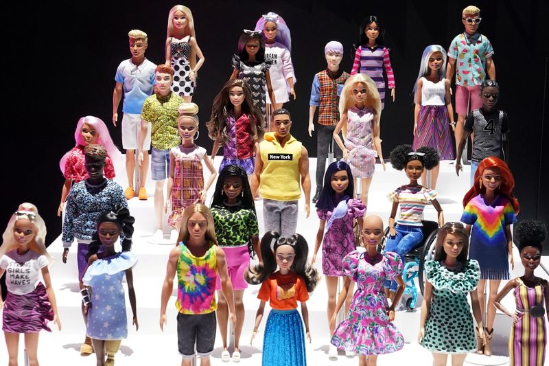 FILE PHOTO: New Barbie dolls from Mattel are pictured in