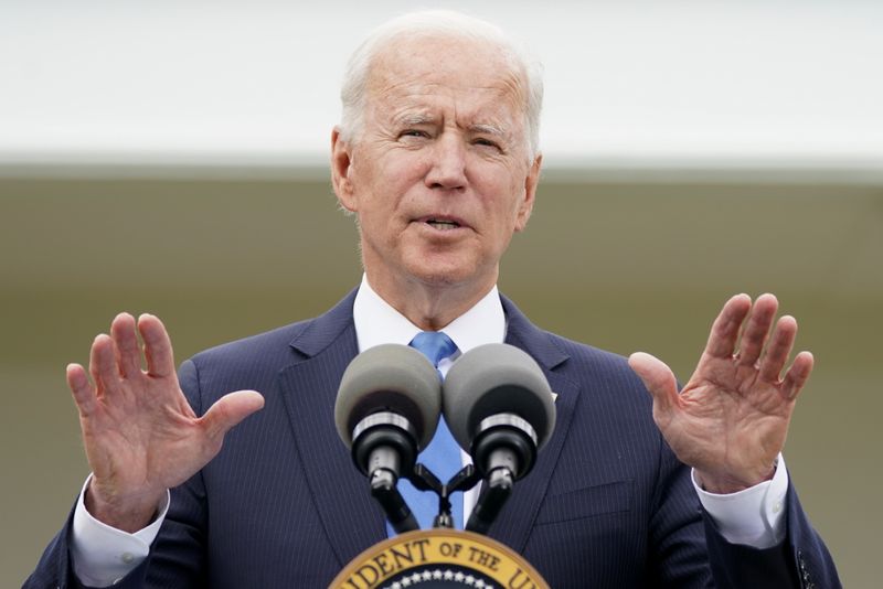 U.S. President Joe Biden speaks about the COVID-19 response in