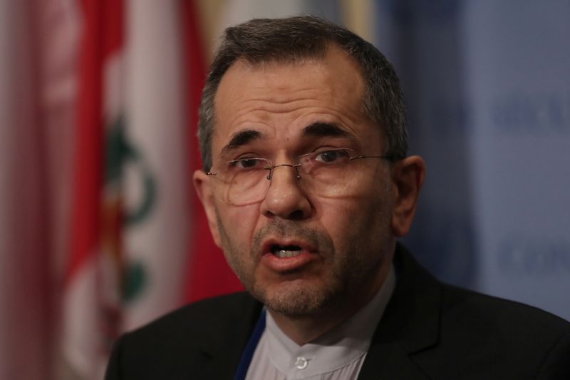 Iranian Ambassador to the United Nations Majid Takht-Ravanchi speaks to
