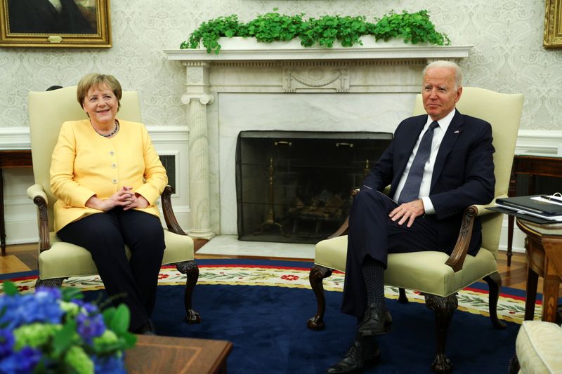 U.S. President Joe Biden holds a bilateral meeting with German