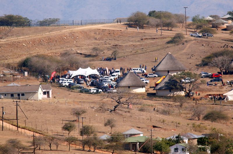 A general view of the funeral of Michael Zuma, brother