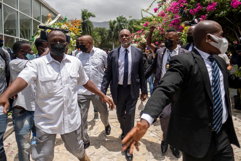 FILE PHOTO: Haitian designated Prime Minister Ariel Henry arrives at