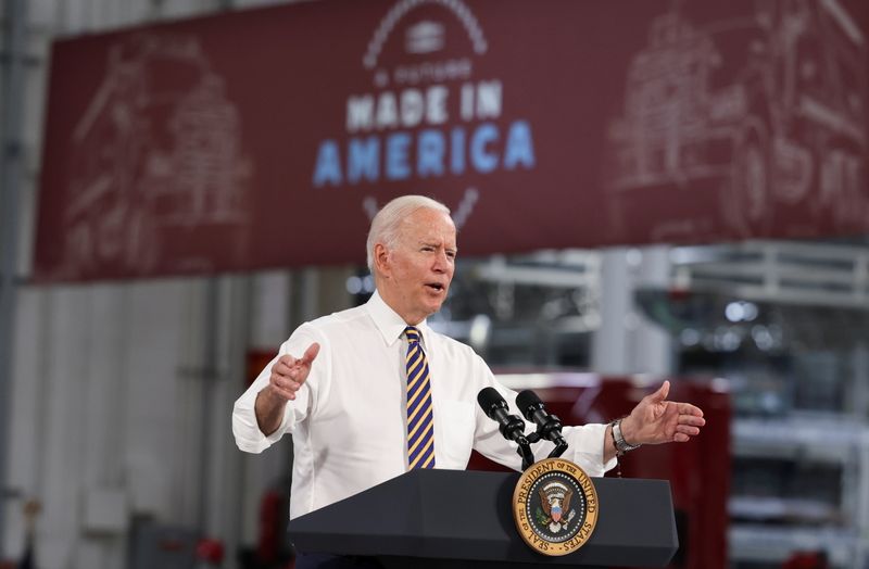 U.S. President Biden visits Mack-Lehigh Valley Operations Manufacturing Facility in