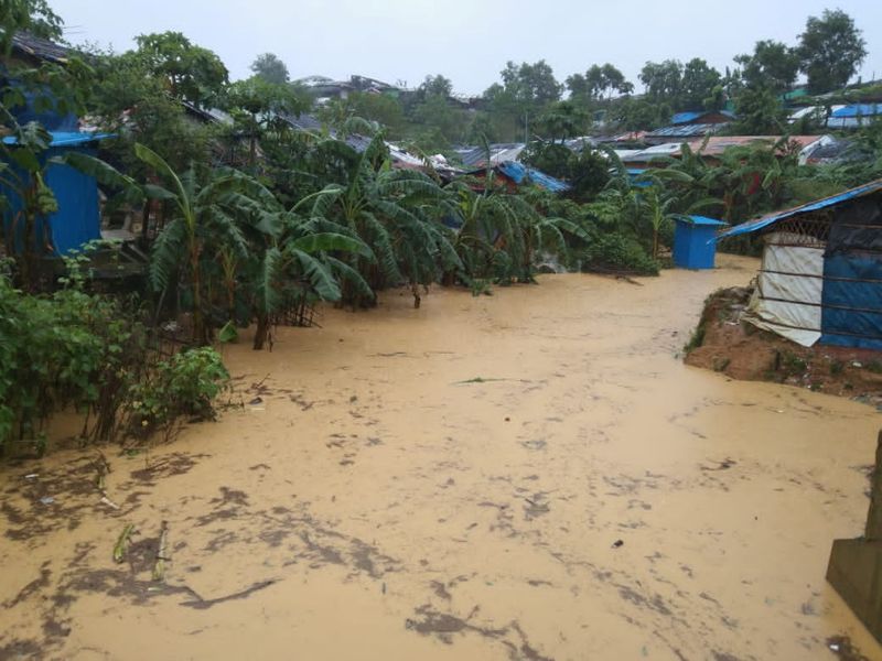 Floods caused by heavy monsoon rains at Cox’s Bazar
