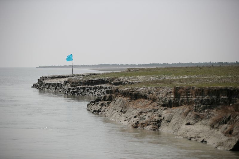 FILE PHOTO: View of the island of Bhasan Char in