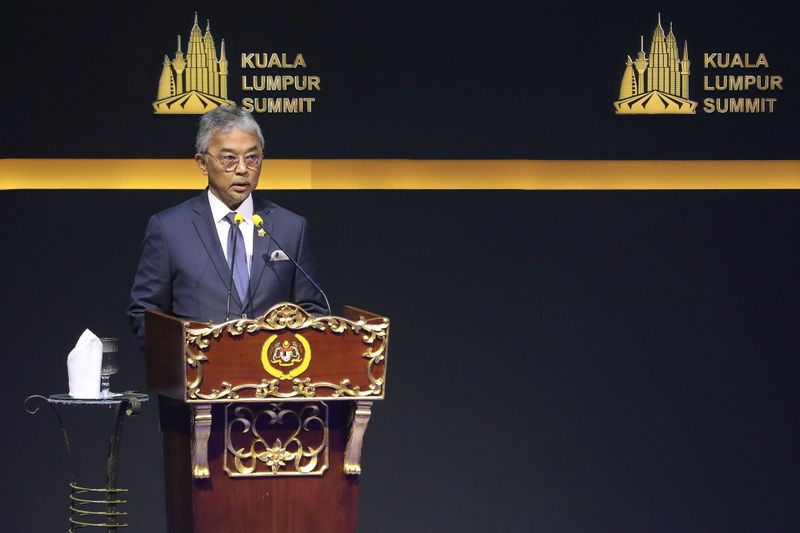 Malaysia’s King Sultan Abdullah Sultan Ahmad Shah speaks during Kuala